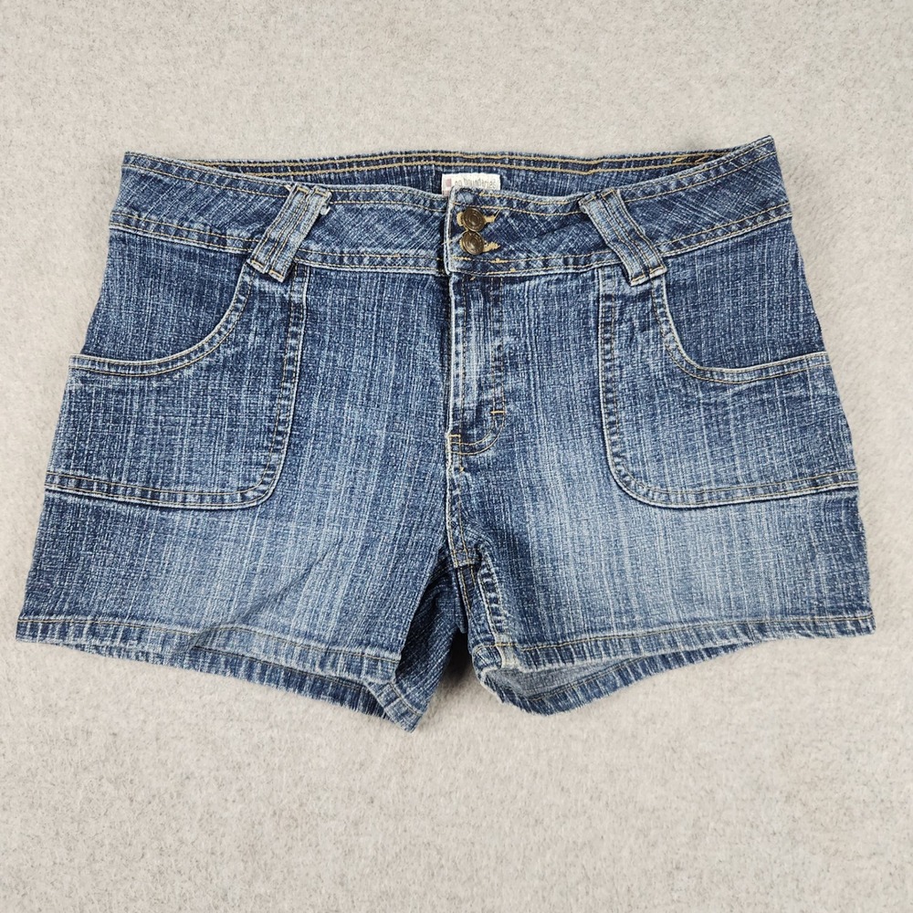 No Boundaries Jean Shorts Womens 9 Blue Denim Low Rise Stretch Y2K High Waisted